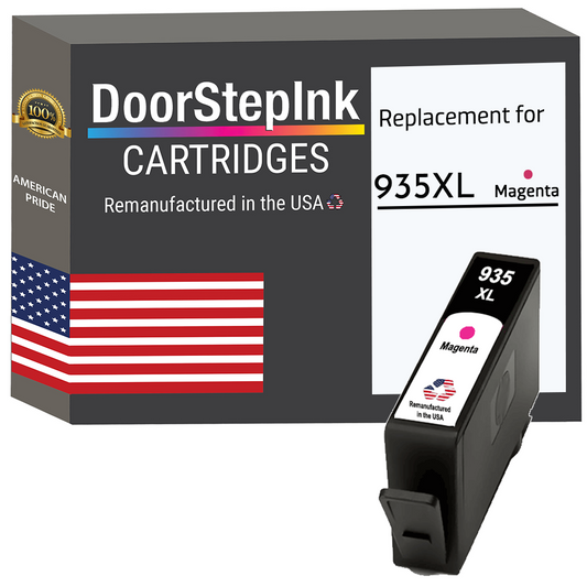 DoorStepInk Brand for HP 935XL (C2P25AN) Magenta Remanufactured in the USA Ink Cartridges, C2P25AN-0