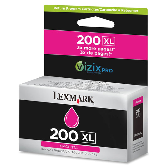Original Lexmark 200xl High Yield Magenta Ink Cartridge, 14L0176-0