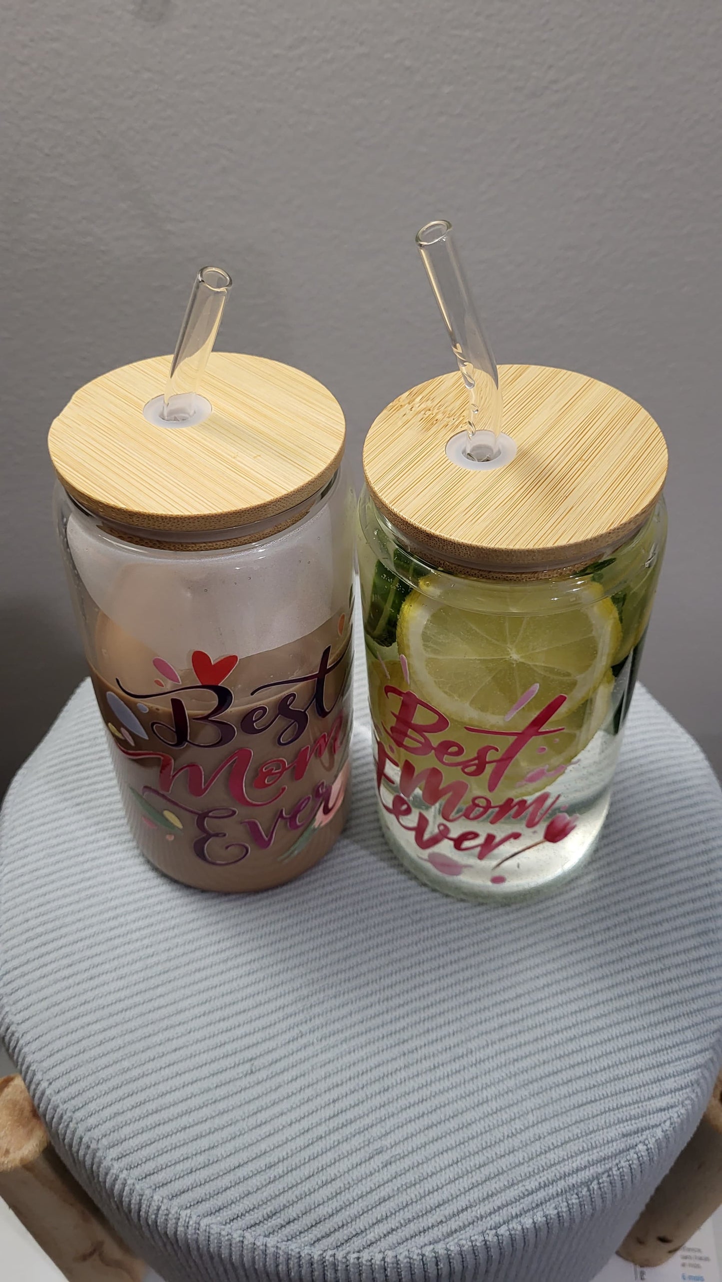 Cups with bamboo lids